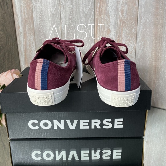 Converse Ctas Suede Dark Burgundy Low Top W AUTHEN - Picture 3 of 8